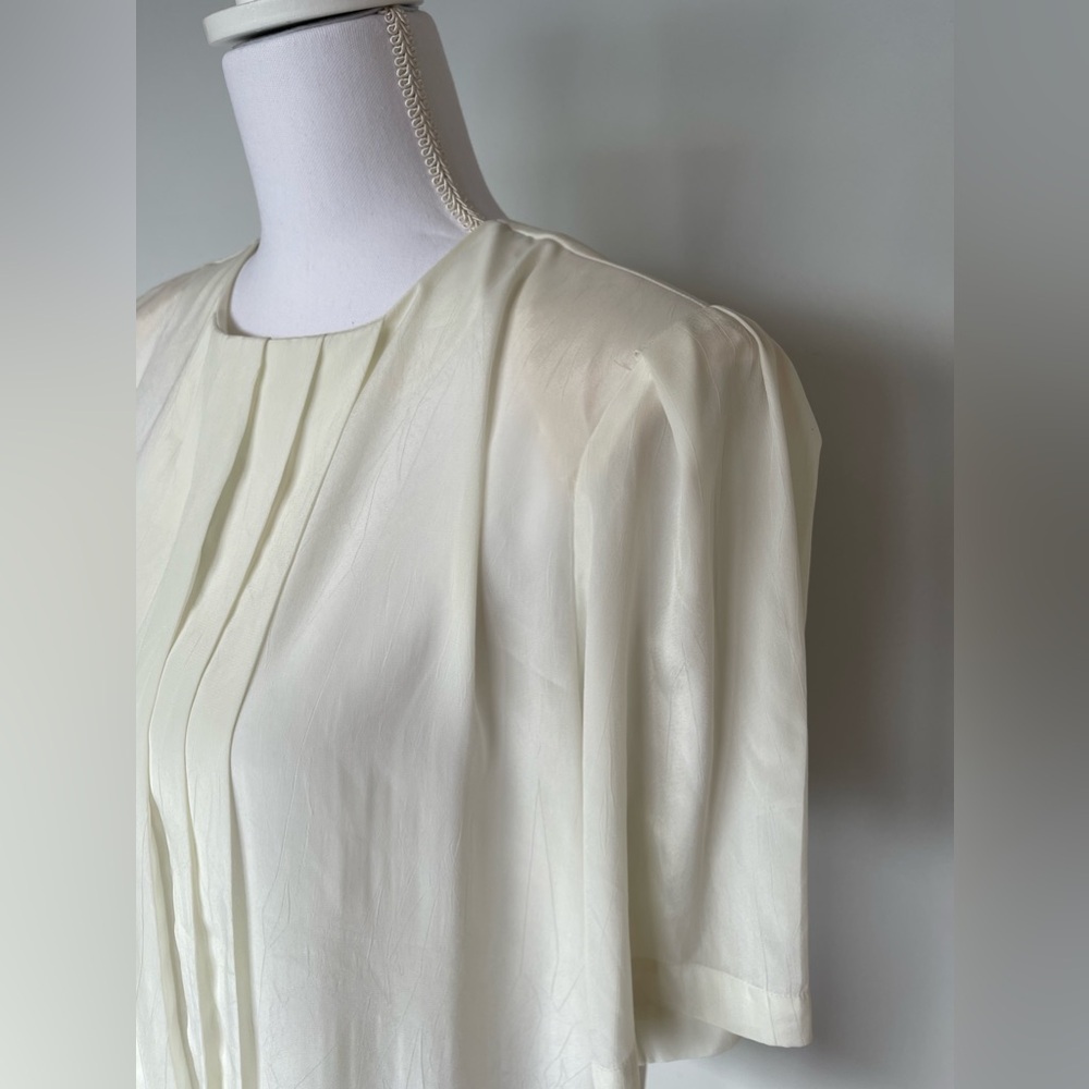 Vintage Michelle Stuart Blouse | Pleated Front | Size L | EUC - Picture 5 of 10